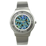 Flower Bomb  9 Stainless Steel Watch Front