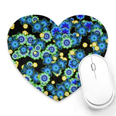 Flower Bomb  9 Heart Mousepads by PatternFactory