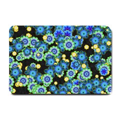 Flower Bomb  9 Small Doormat  by PatternFactory