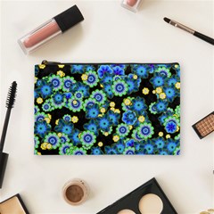 Flower Bomb  9 Cosmetic Bag (medium) by PatternFactory