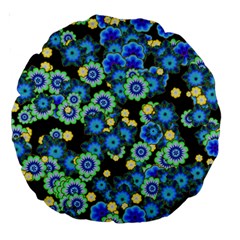 Flower Bomb  9 Large 18  Premium Round Cushions by PatternFactory