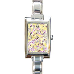 Flower Bomb 10 Rectangle Italian Charm Watch by PatternFactory