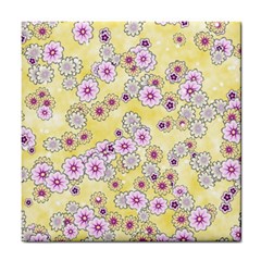 Flower Bomb 10 Tile Coaster by PatternFactory