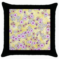 Flower Bomb 10 Throw Pillow Case (black) by PatternFactory