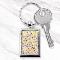 Flower Bomb 10 Key Chain (rectangle) by PatternFactory