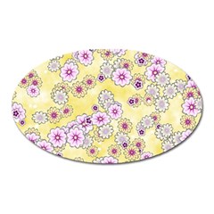 Flower Bomb 10 Oval Magnet by PatternFactory