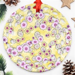 Flower Bomb 10 Ornament (round Filigree)