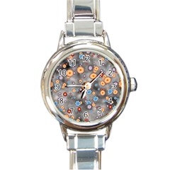 Flower Bomb 12 Round Italian Charm Watch