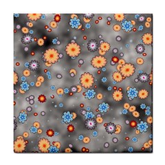 Flower Bomb 12 Tile Coaster by PatternFactory