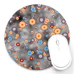 Flower Bomb 12 Round Mousepads by PatternFactory