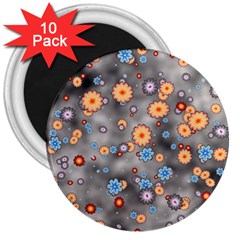 Flower Bomb 12 3  Magnets (10 Pack)  by PatternFactory