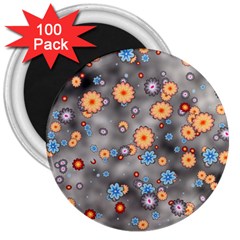 Flower Bomb 12 3  Magnets (100 Pack) by PatternFactory