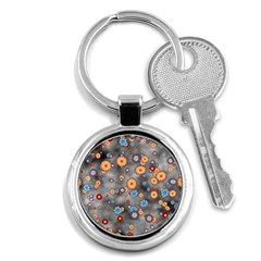 Flower Bomb 12 Key Chain (round) by PatternFactory