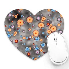 Flower Bomb 12 Heart Mousepads by PatternFactory