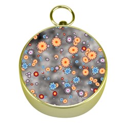 Flower Bomb 12 Gold Compasses by PatternFactory