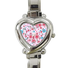 Flower Bomb 11 Heart Italian Charm Watch by PatternFactory