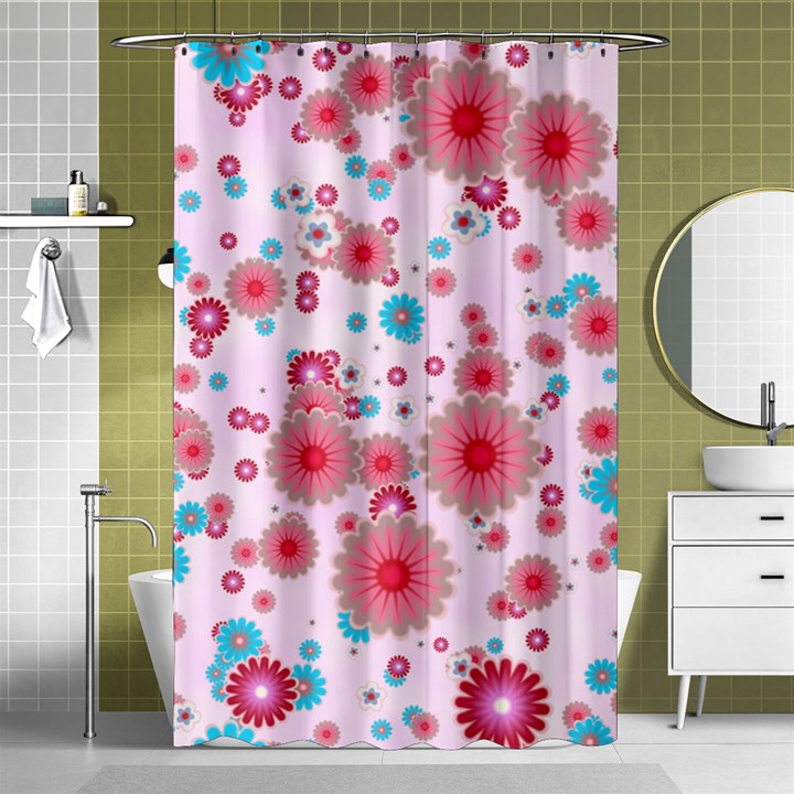 Flower Bomb 11 Shower Curtain 48  x 72  (Small) 