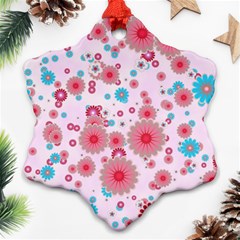 Flower Bomb 11 Snowflake Ornament (two Sides)