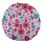 Flower Bomb 11 Large 18  Premium Flano Round Cushions Front