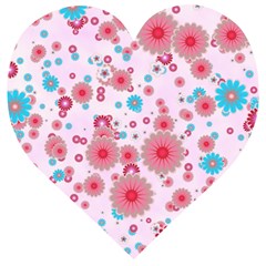 Flower Bomb 11 Wooden Puzzle Heart by PatternFactory