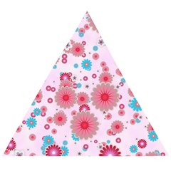 Flower Bomb 11 Wooden Puzzle Triangle by PatternFactory