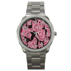 Concentric Circles C Sport Metal Watch by PatternFactory