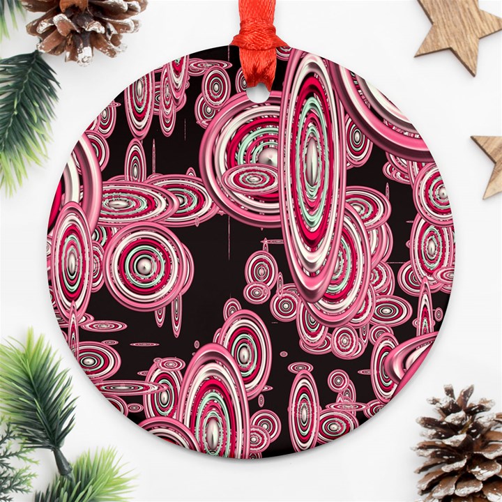 Concentric Circles C Round Ornament (Two Sides)