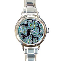 Concentric Circles A Round Italian Charm Watch by PatternFactory