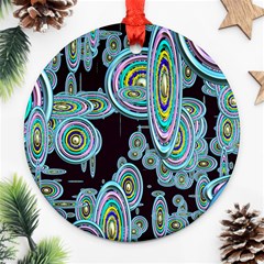 Concentric Circles A Ornament (round) by PatternFactory