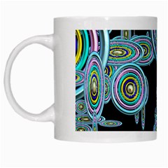 Concentric Circles A White Mugs by PatternFactory