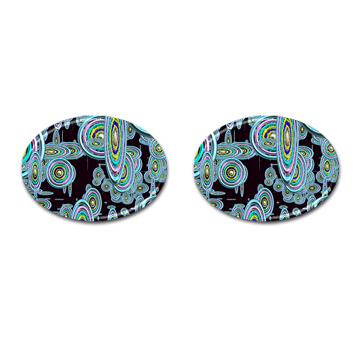 Concentric Circles A Cufflinks (Oval)