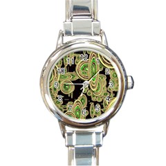 Concentric Circles B Round Italian Charm Watch by PatternFactory