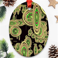 Concentric Circles B Ornament (oval) by PatternFactory