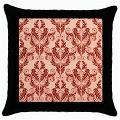 Great Vintage Pattern F Throw Pillow Case (black) by PatternFactory