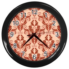 Great Vintage Pattern F Wall Clock (black) by PatternFactory