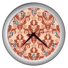 Great Vintage Pattern F Wall Clock (silver) by PatternFactory