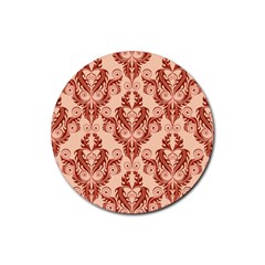 Great Vintage Pattern F Rubber Coaster (round)  by PatternFactory