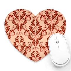 Great Vintage Pattern F Heart Mousepads by PatternFactory