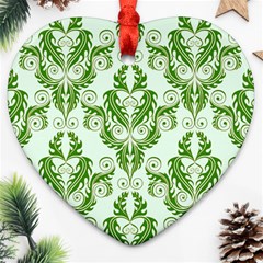 Great Vintage Pattern E Ornament (heart) by PatternFactory