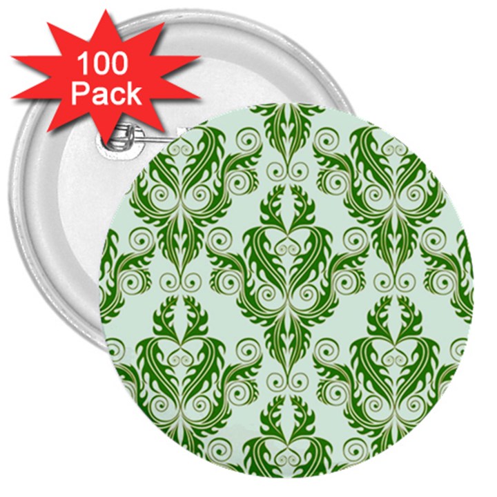 Great Vintage Pattern E 3  Buttons (100 pack) 