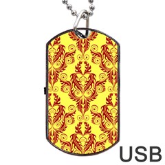 Great Vintage Pattern B Dog Tag Usb Flash (one Side) by PatternFactory