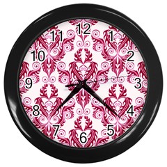 Great Vintage Pattern C Wall Clock (black) by PatternFactory