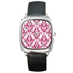 Great Vintage Pattern C Square Metal Watch by PatternFactory