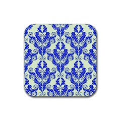 Great Vintage Pattern D Rubber Coaster (square)  by PatternFactory