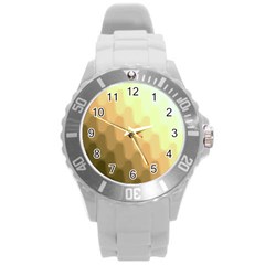 Wonderful Gradient Shades 6 Round Plastic Sport Watch (l) by PatternFactory