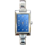 Wonderful Gradient Shades 3 Rectangle Italian Charm Watch Front