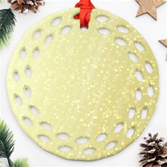 Jubilee Soft Golden Round Filigree Ornament (two Sides) by PatternFactory