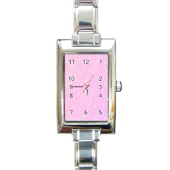 Jubilee Pink Rectangle Italian Charm Watch by PatternFactory