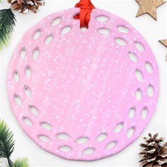 Jubilee Pink Round Filigree Ornament (two Sides) by PatternFactory