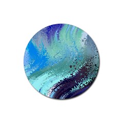 Fraction Space 2 Rubber Coaster (round)  by PatternFactory